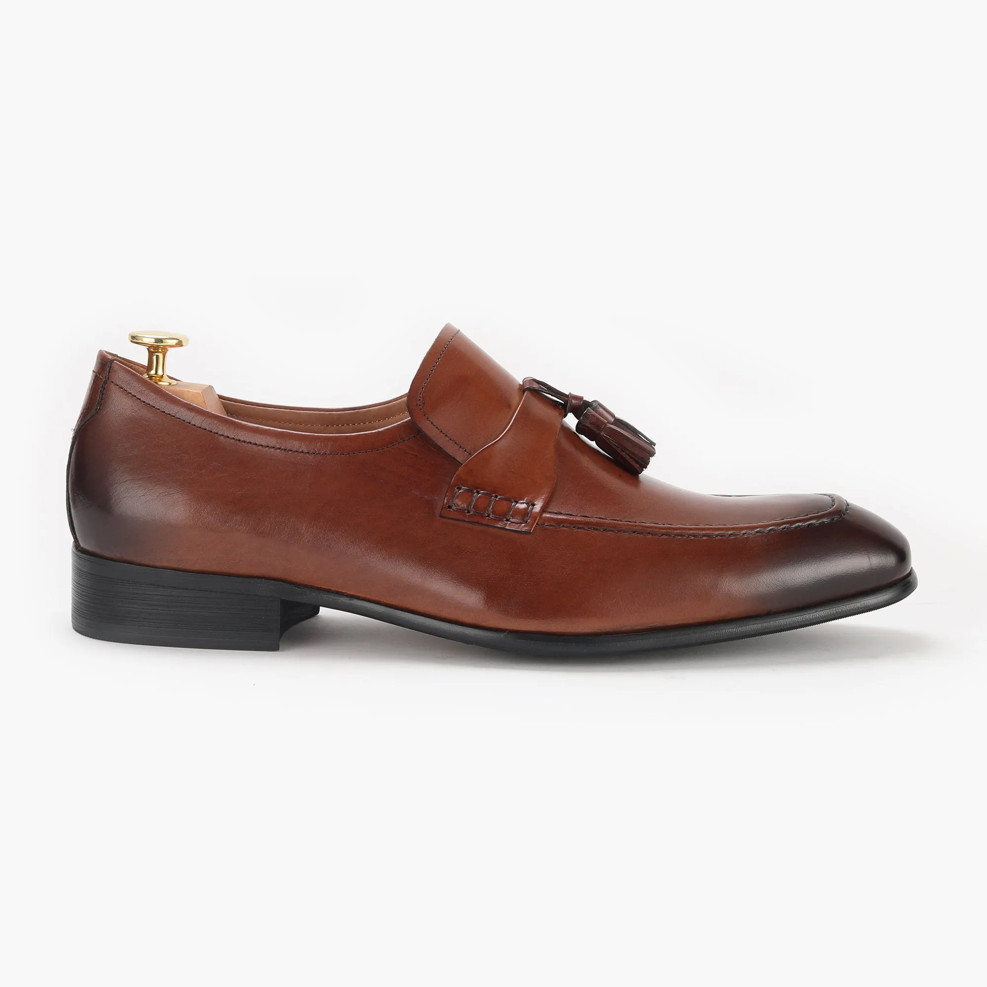 Chiseled Toe Tassle Slip Ons