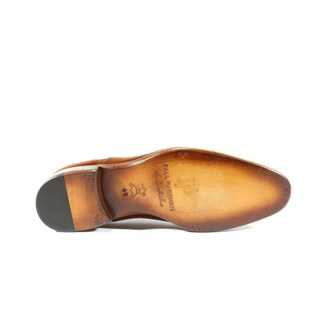 Paul Parkman Handmade Designer Shoes Handmade Men's Designer Shoes Captoe Hand-Painted Brown Oxfords (PM1023)