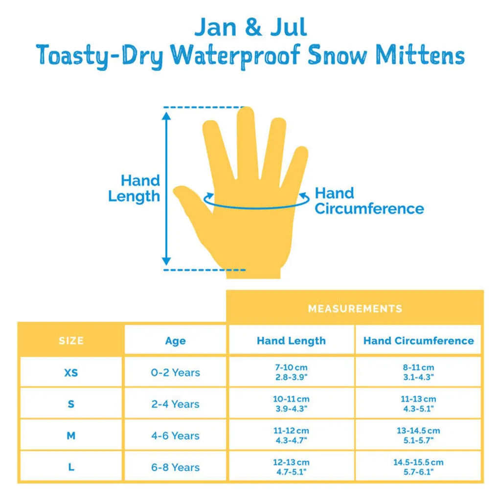 Size M (4-6): Jan & Jul Black Waterproof Mittens NEW